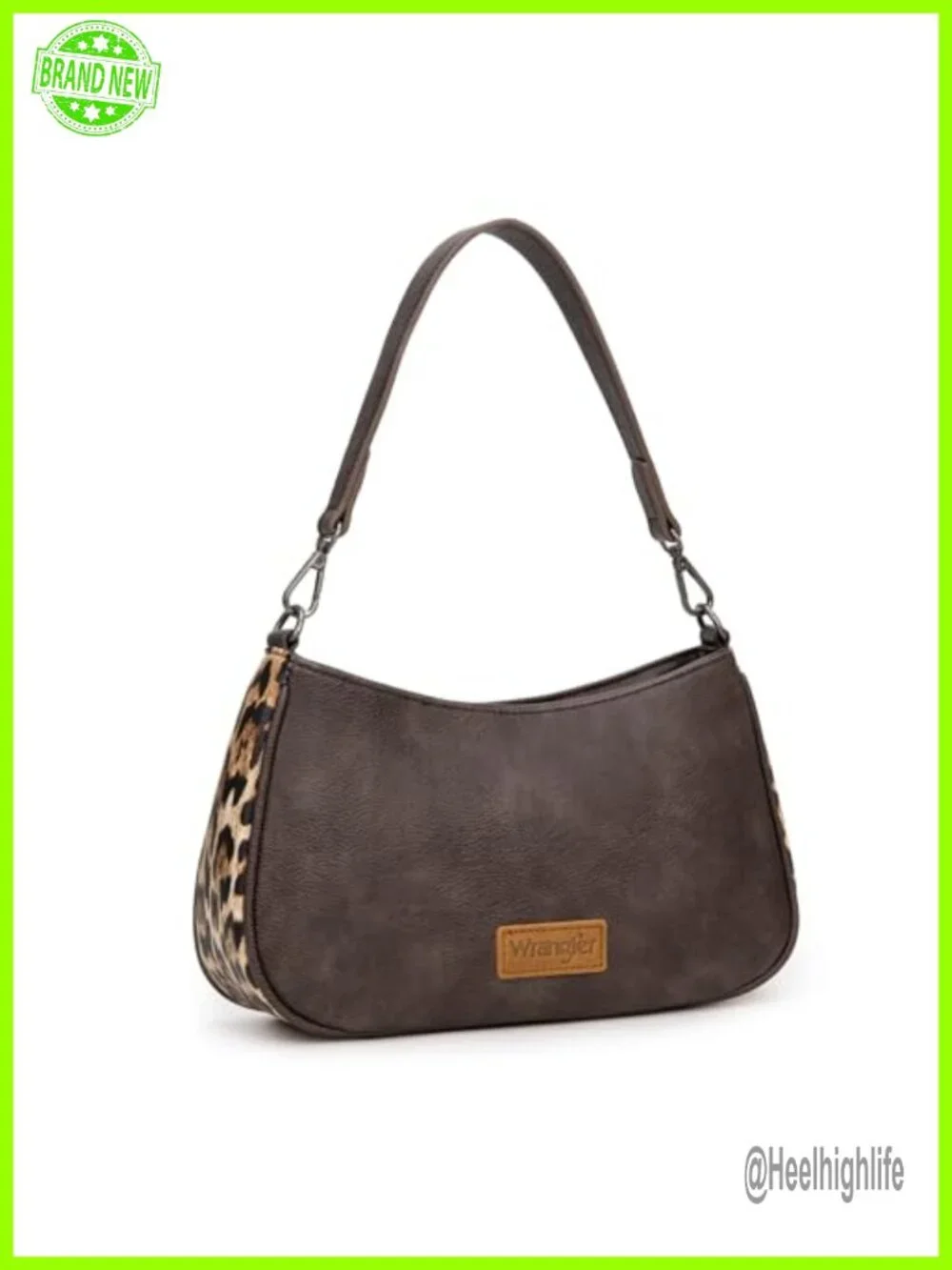 Wrangler Aztec Print Hobo Shoulder Bag with Detachable Crossbody Strap